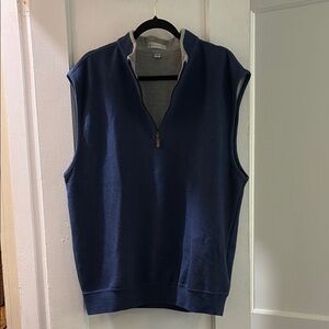Peter Millar Navy Blue Zip-Up Sweater Vest